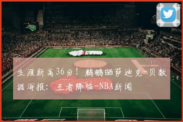 生涯新高36分！鹈鹕晒萨迪克-贝数据海报：王者降临-NBA新闻