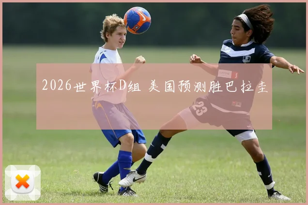 2026世界杯D组 美国预测胜巴拉圭