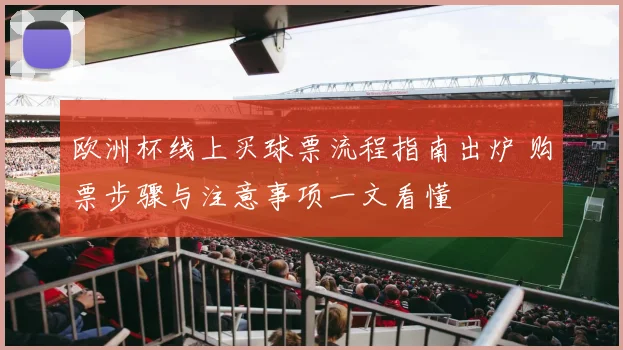 欧洲杯线上买球票流程指南出炉 购票步骤与注意事项一文看懂