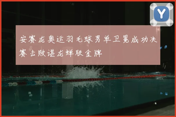 安赛龙奥运羽毛球男单卫冕成功决赛击败谌龙蝉联金牌